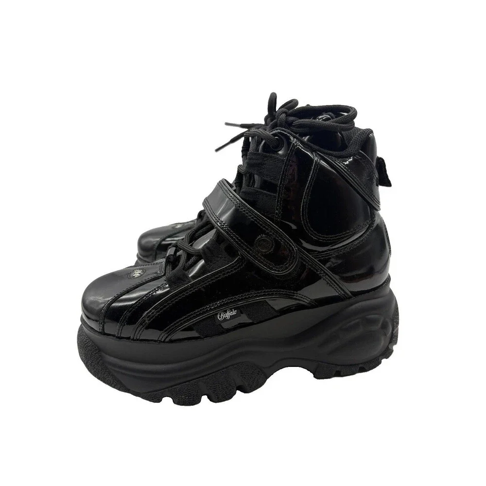 Buffalo London Platform Boots High Top Sneakers Black Women’s Size 40 US 9-9.5